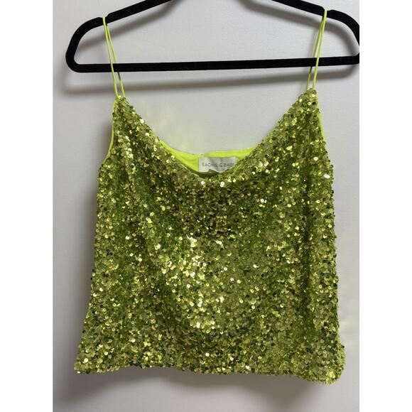 Sachin + Babi Tops - Sachin + Babi Lime Sequin Top